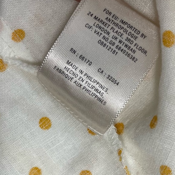 Anthropologie Maeve Louise Wrapped Blouse Size 0 Polka Dot Retro Puff Sleeve Top - Picture 13 of 15